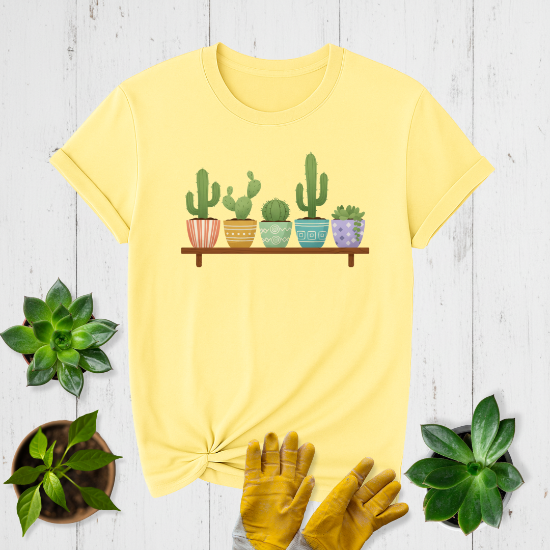 Potted Cactus Shelf T-shirt