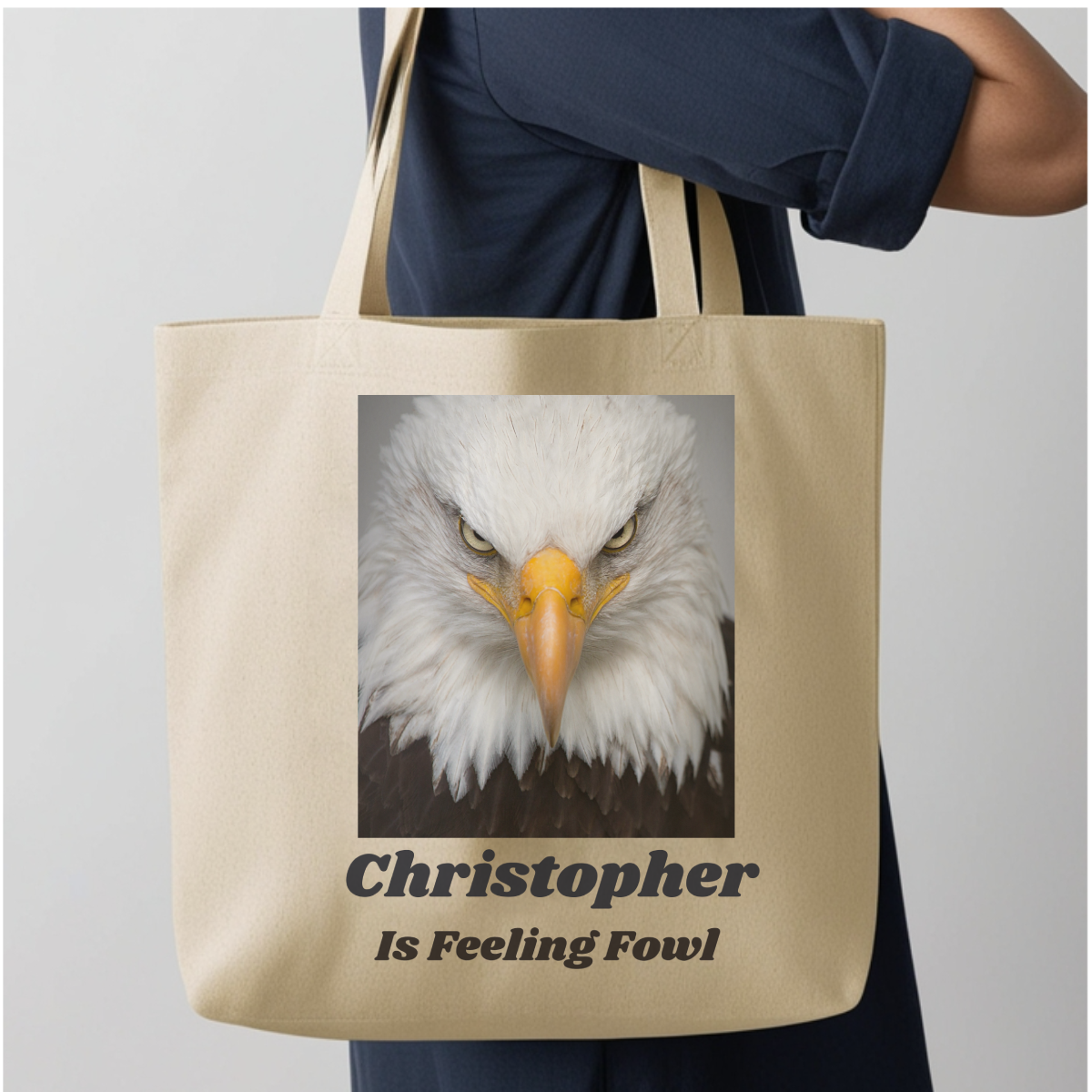 Personalized Eagle Feeling Fowl Tote
