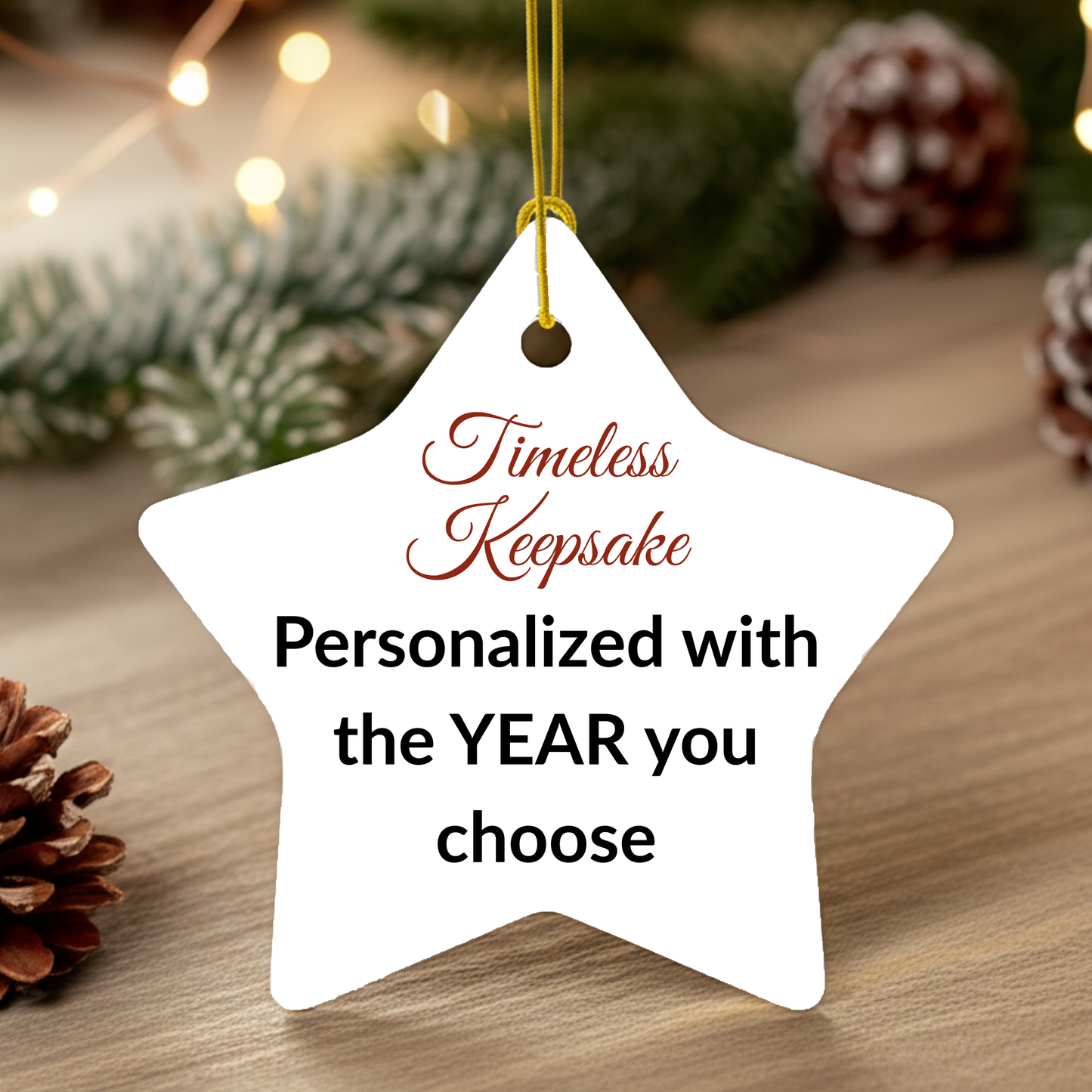 Personalized Folk Reindeer Ornament