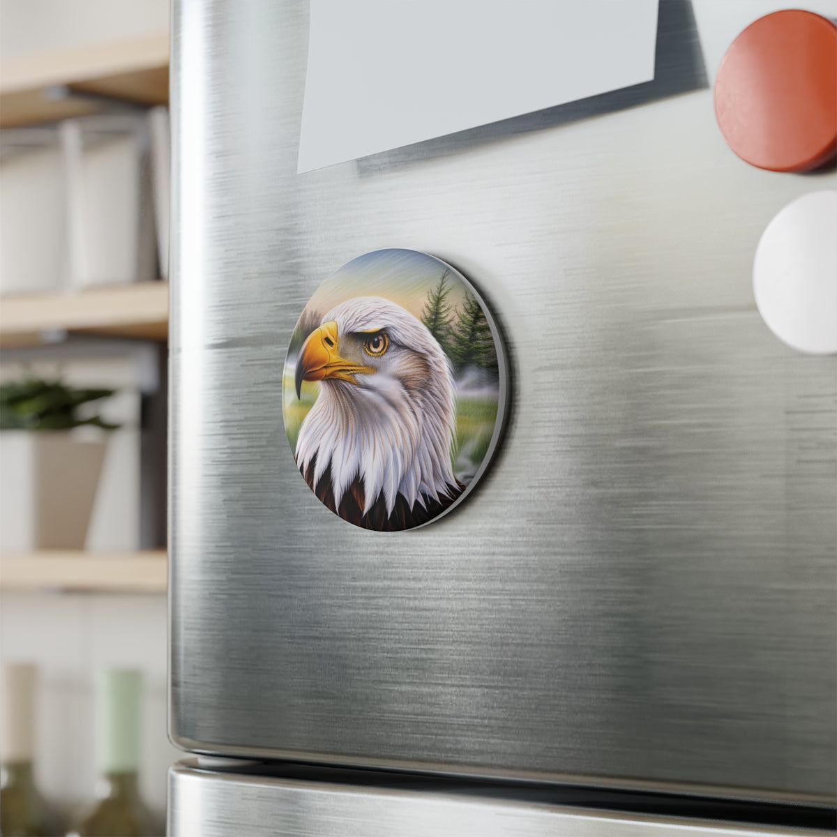 Bird Head Button Magnets