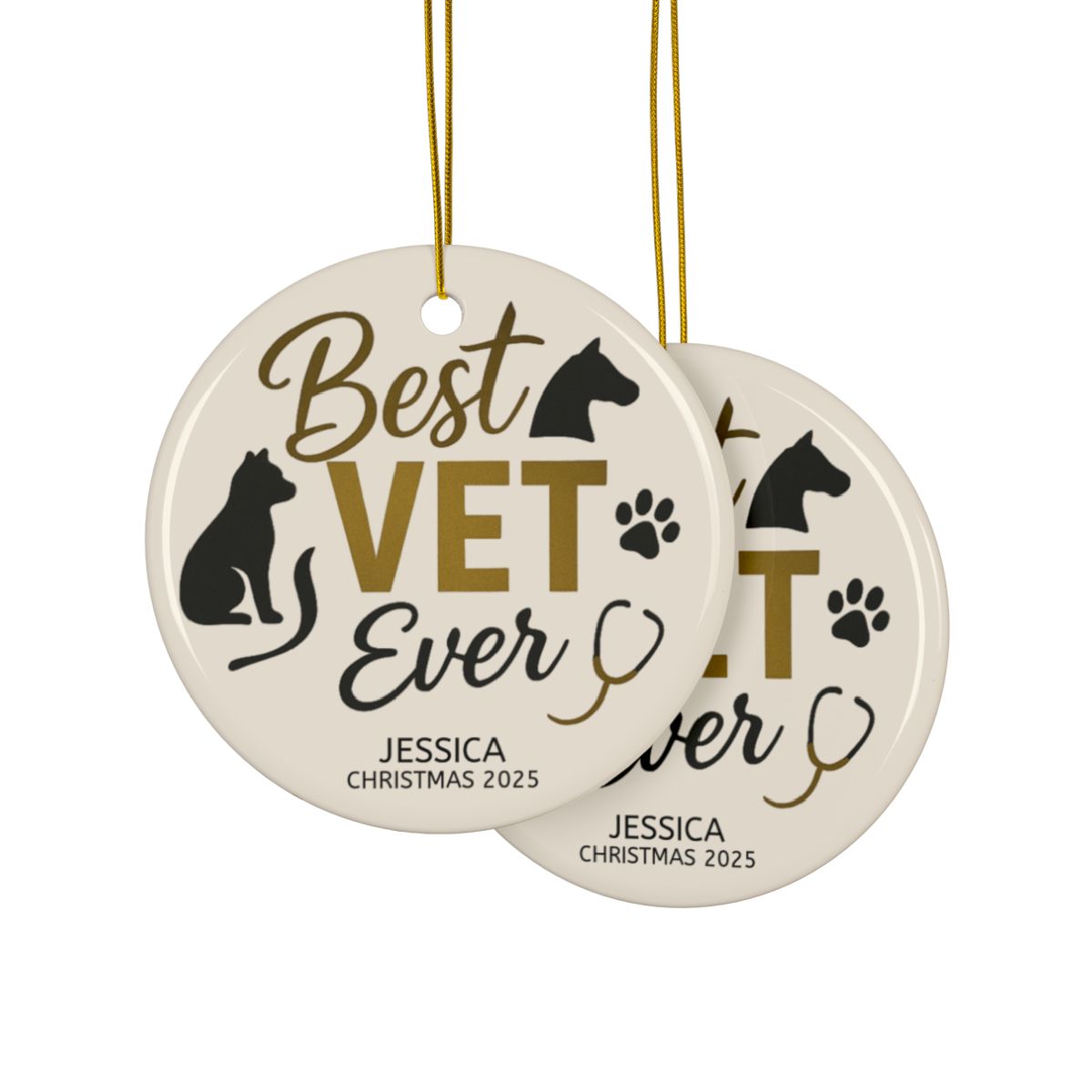Personalized Best Vet Ever Ornament