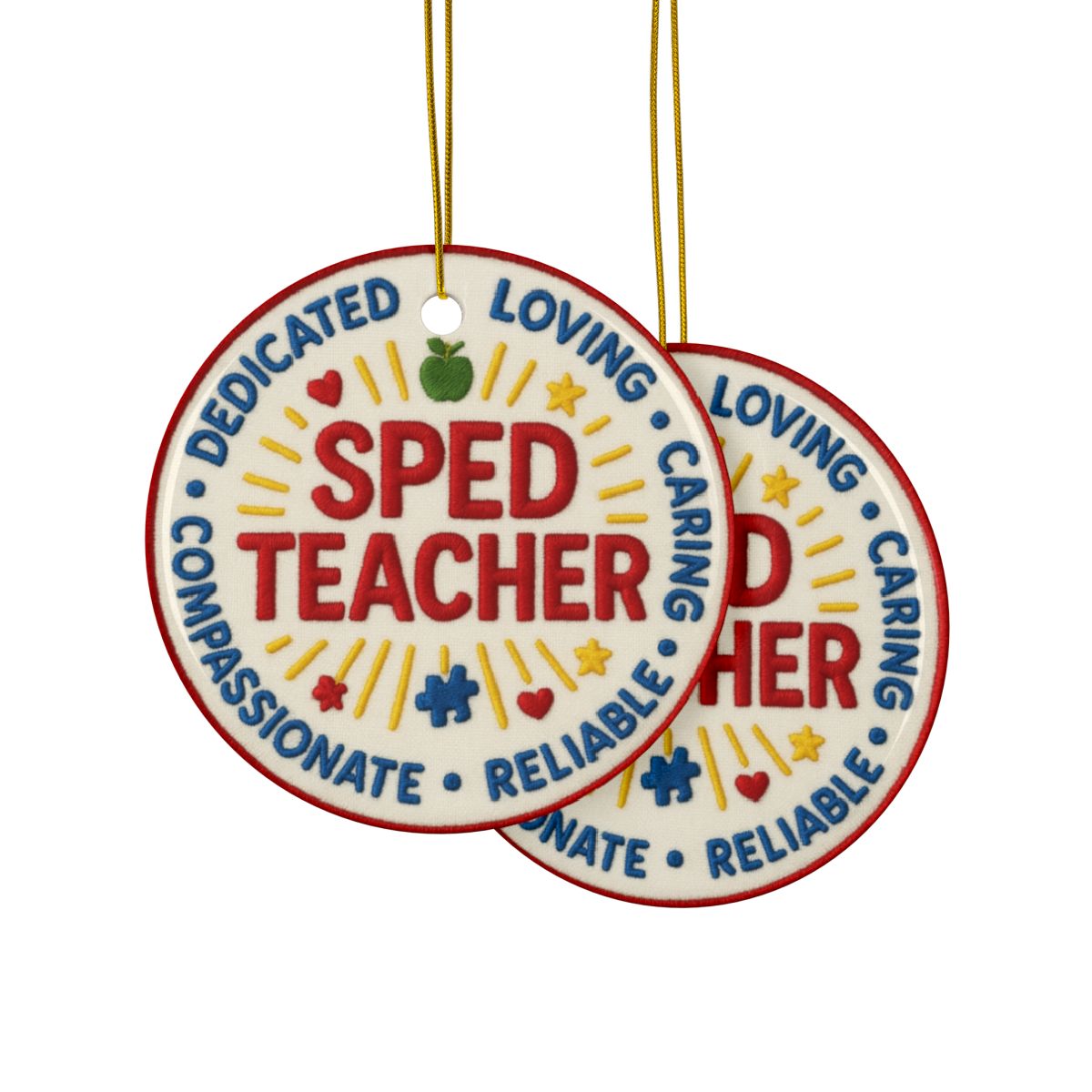 SPED Teacher Ornament • Dedicated Teacher