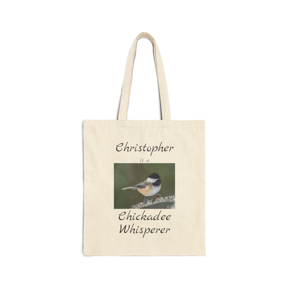Personalized Chickadee Whisperer Tote