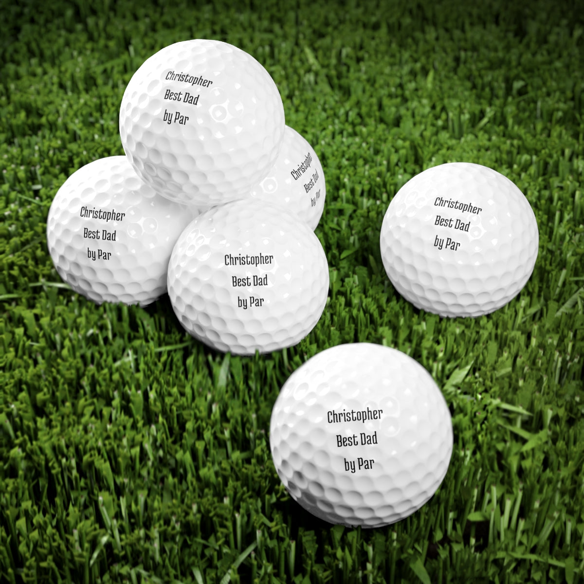 Best Dad by Par - Set of 6 Golf Balls