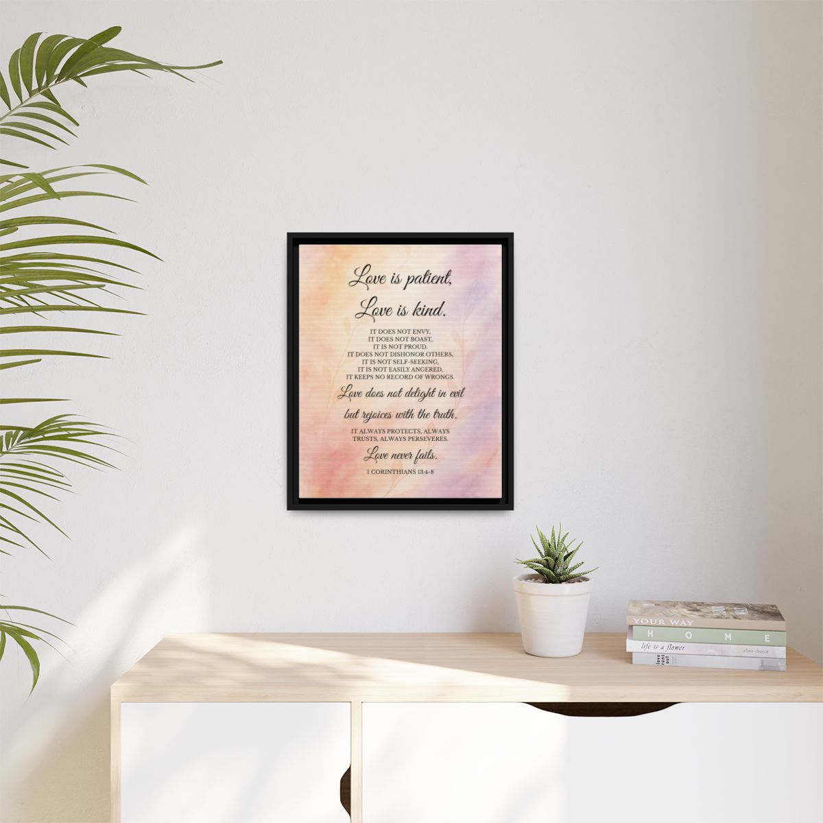 Love Is Patient Framed Wall Canvas