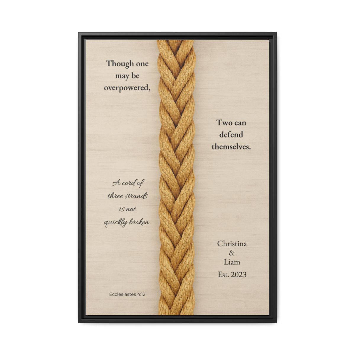 Threefold Strand Framed Wall Canvas