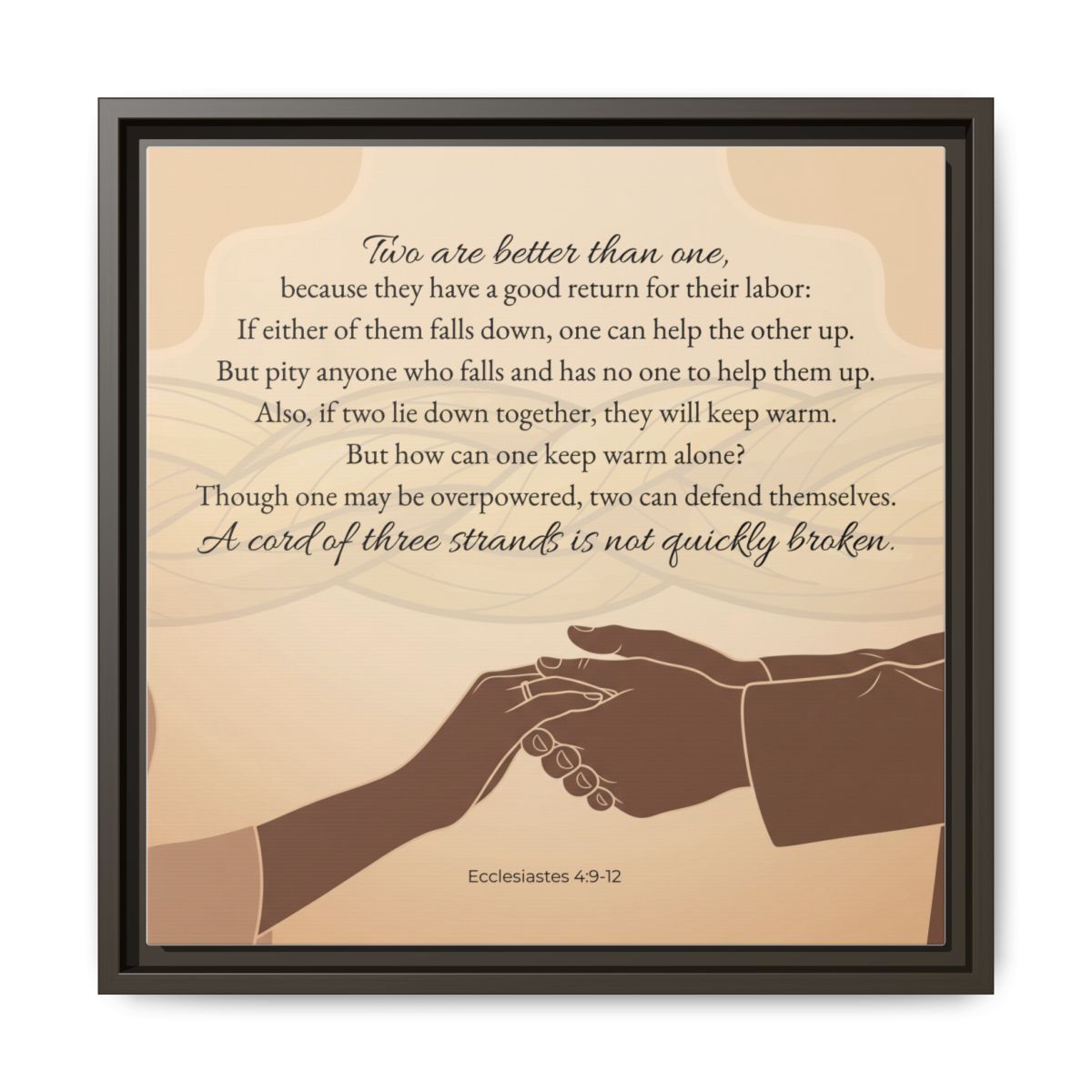 Hand in Hand Framed Wall Canvas