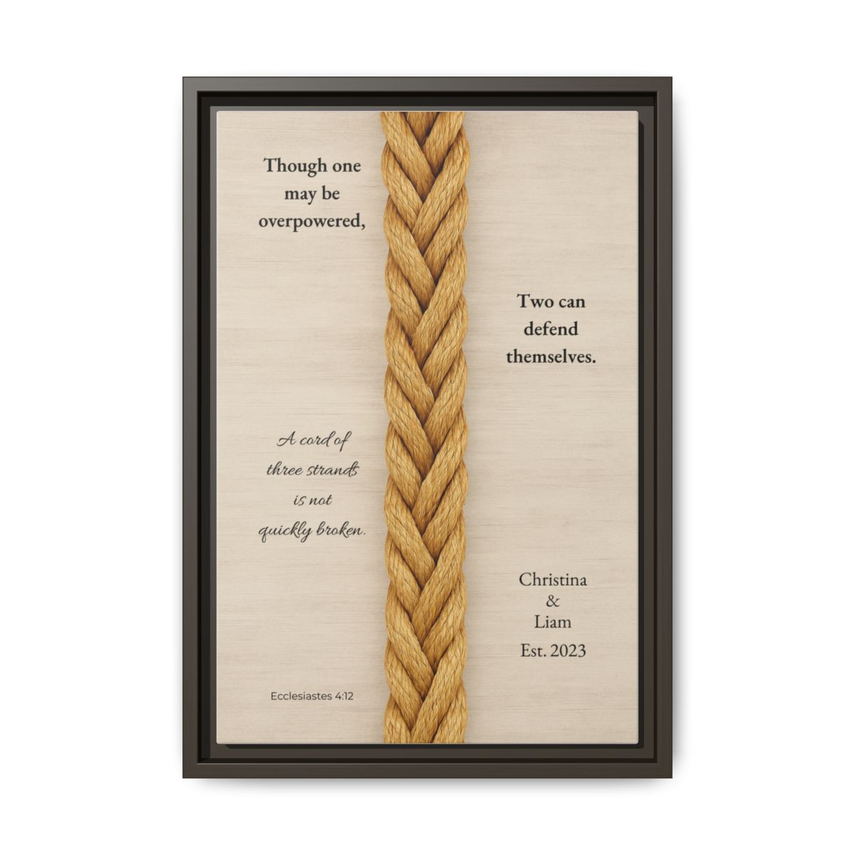 Threefold Strand Framed Wall Canvas