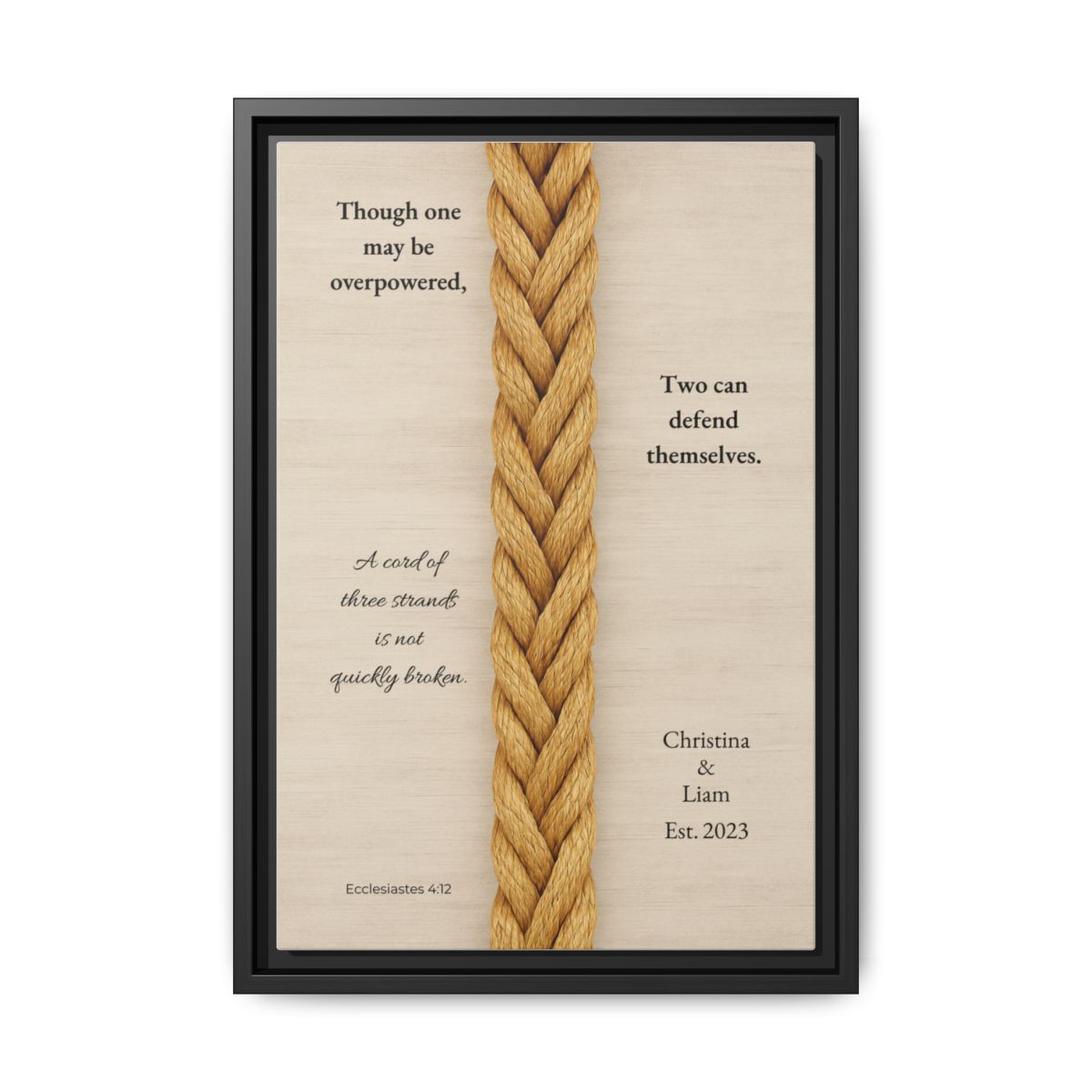 Threefold Strand Framed Wall Canvas