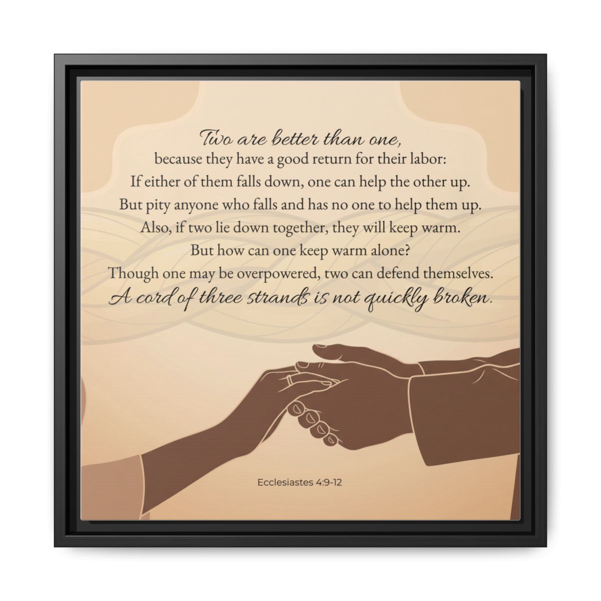 Hand in Hand Framed Wall Canvas