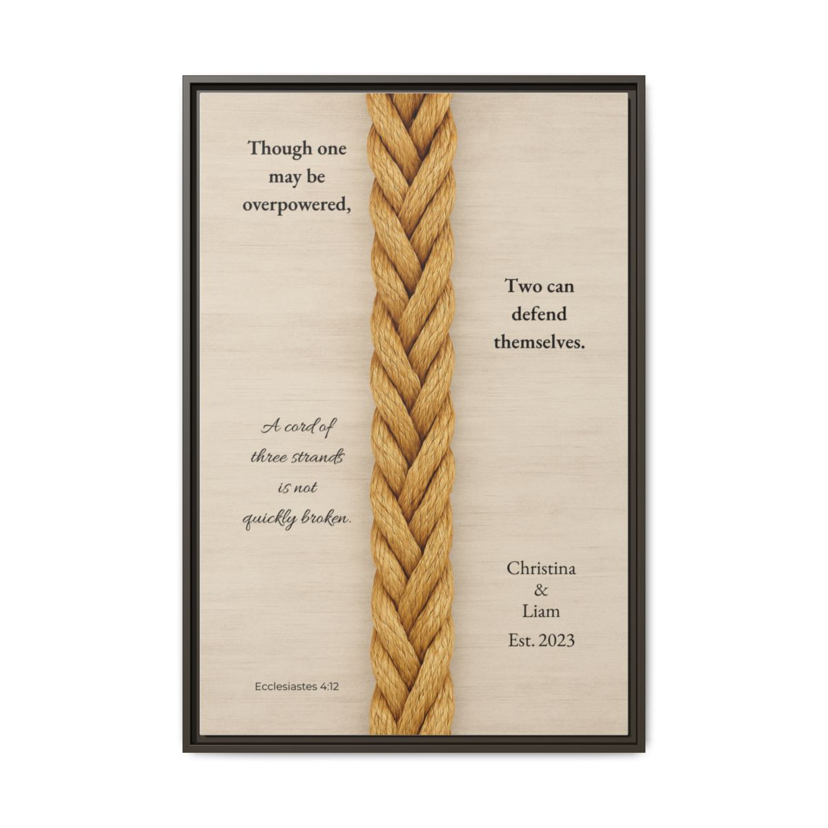 Threefold Strand Framed Wall Canvas