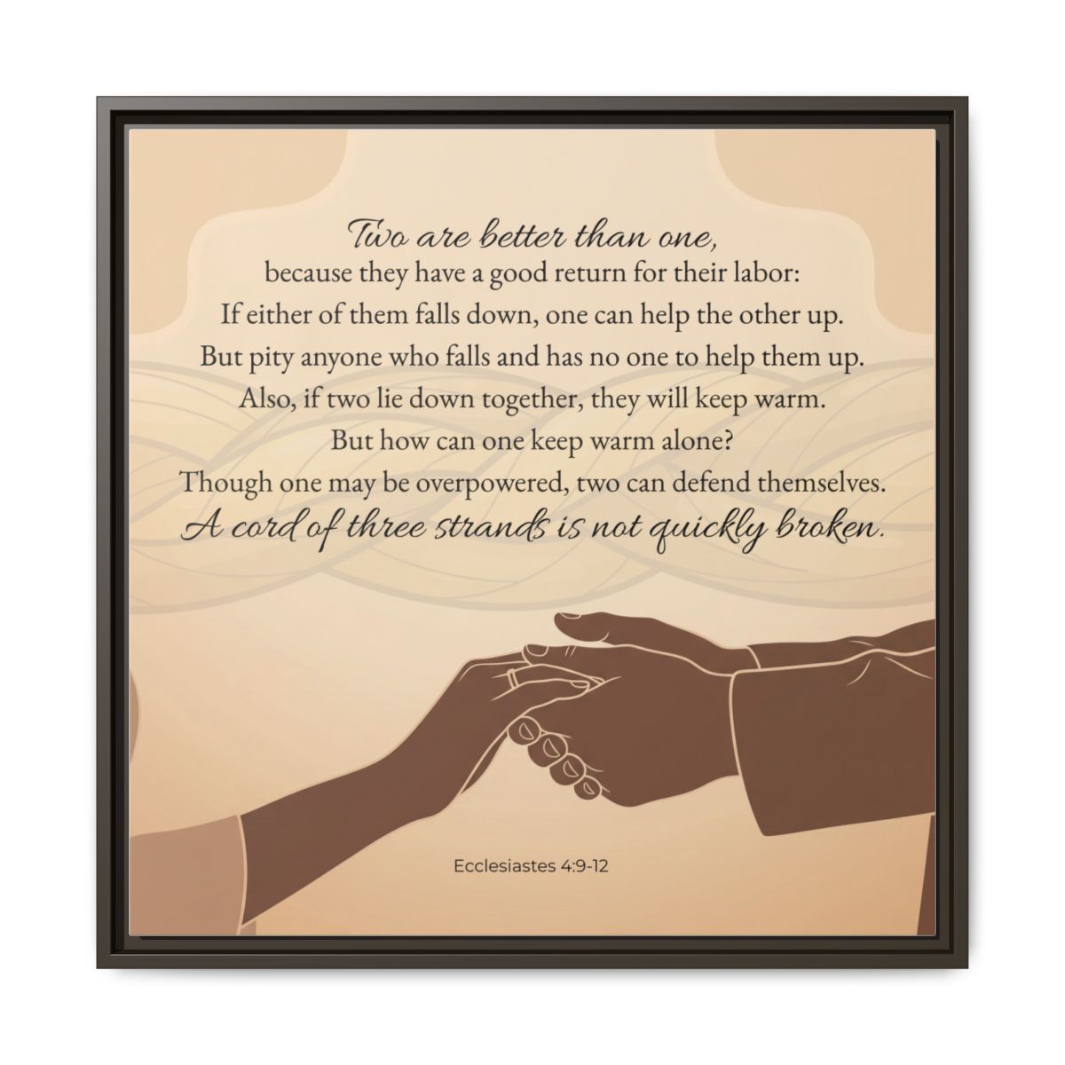 Hand in Hand Framed Wall Canvas