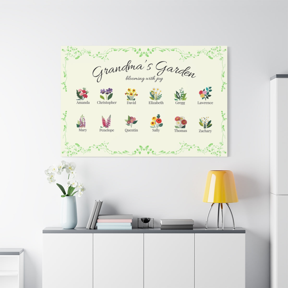 Grandma's Garden Wall Canvas