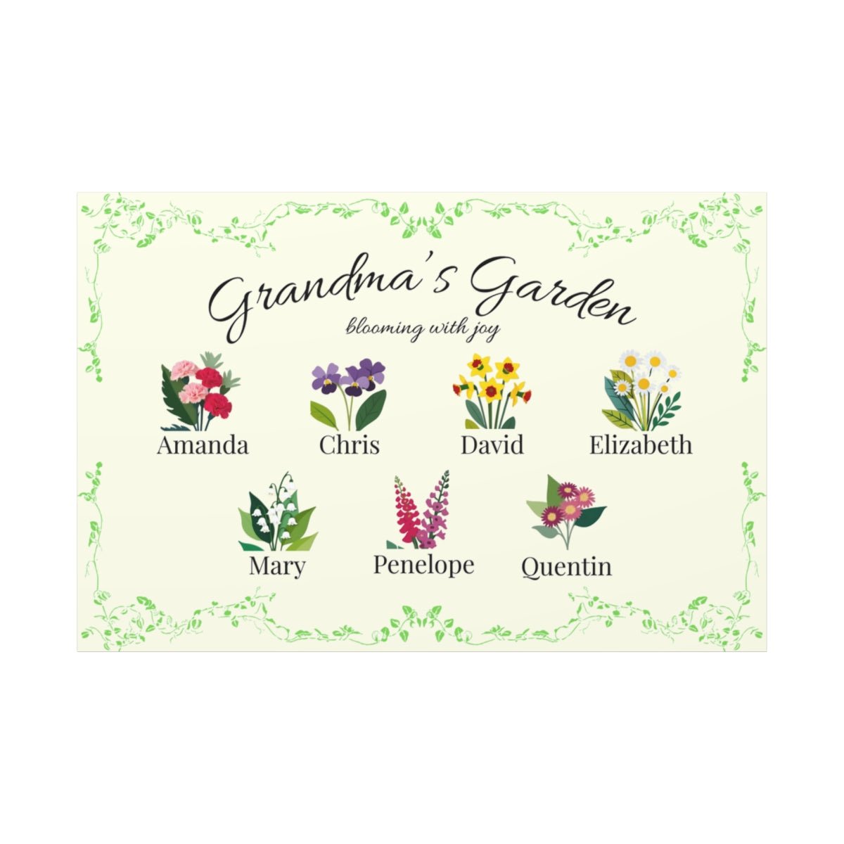 Grandma's Garden Wall Canvas