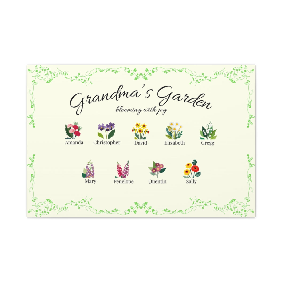Grandma's Garden Wall Canvas