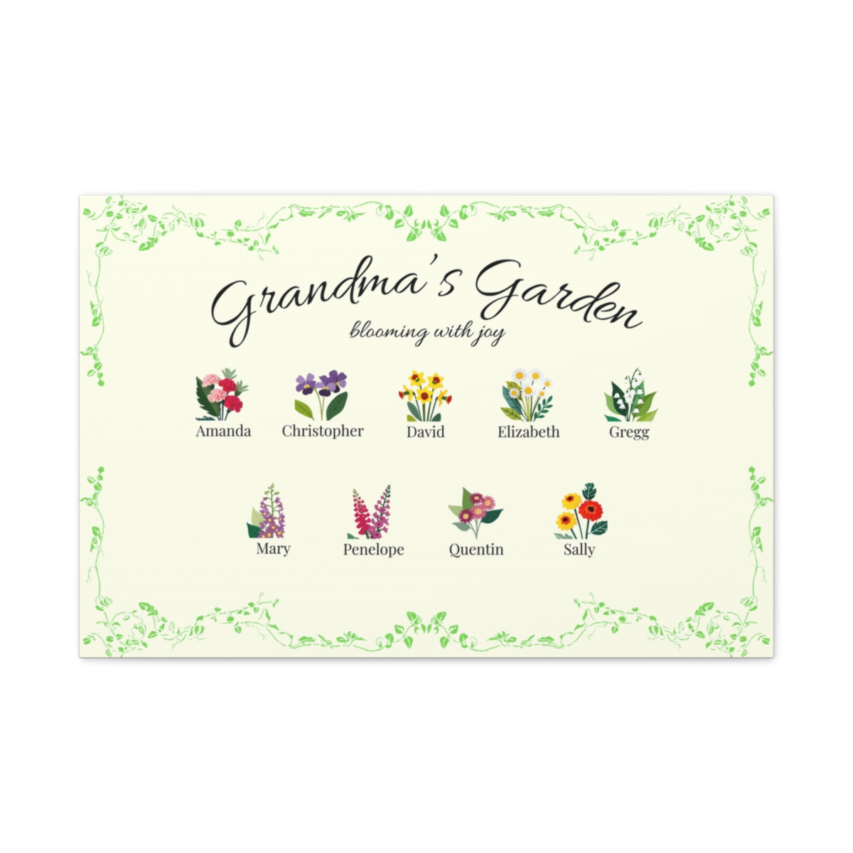 Grandma's Garden Wall Canvas