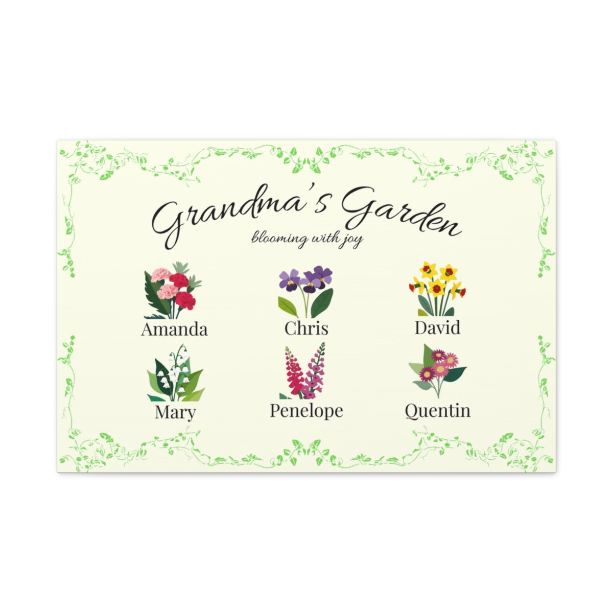 Grandma's Garden Wall Canvas