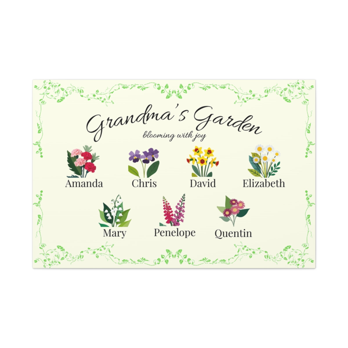 Grandma's Garden Wall Canvas