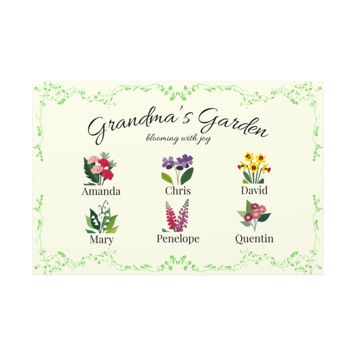 Grandma's Garden Wall Canvas