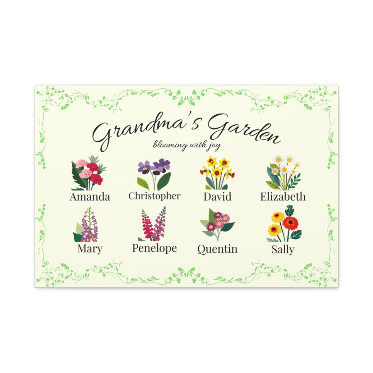 Grandma's Garden Wall Canvas