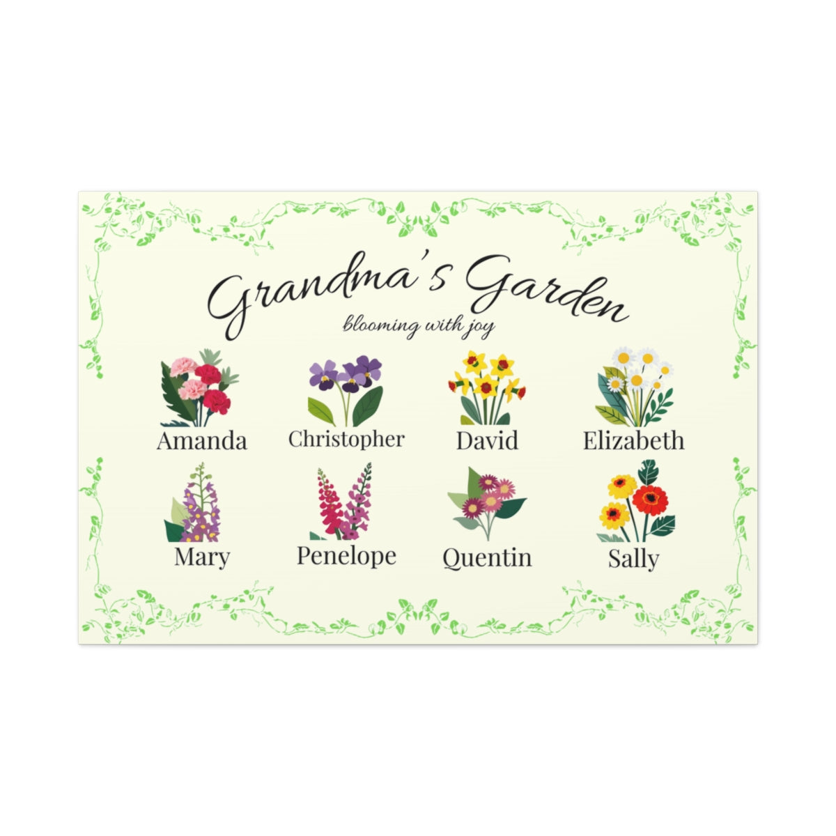 Grandma's Garden Wall Canvas