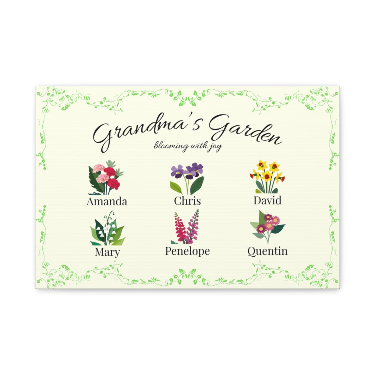 Grandma's Garden Wall Canvas