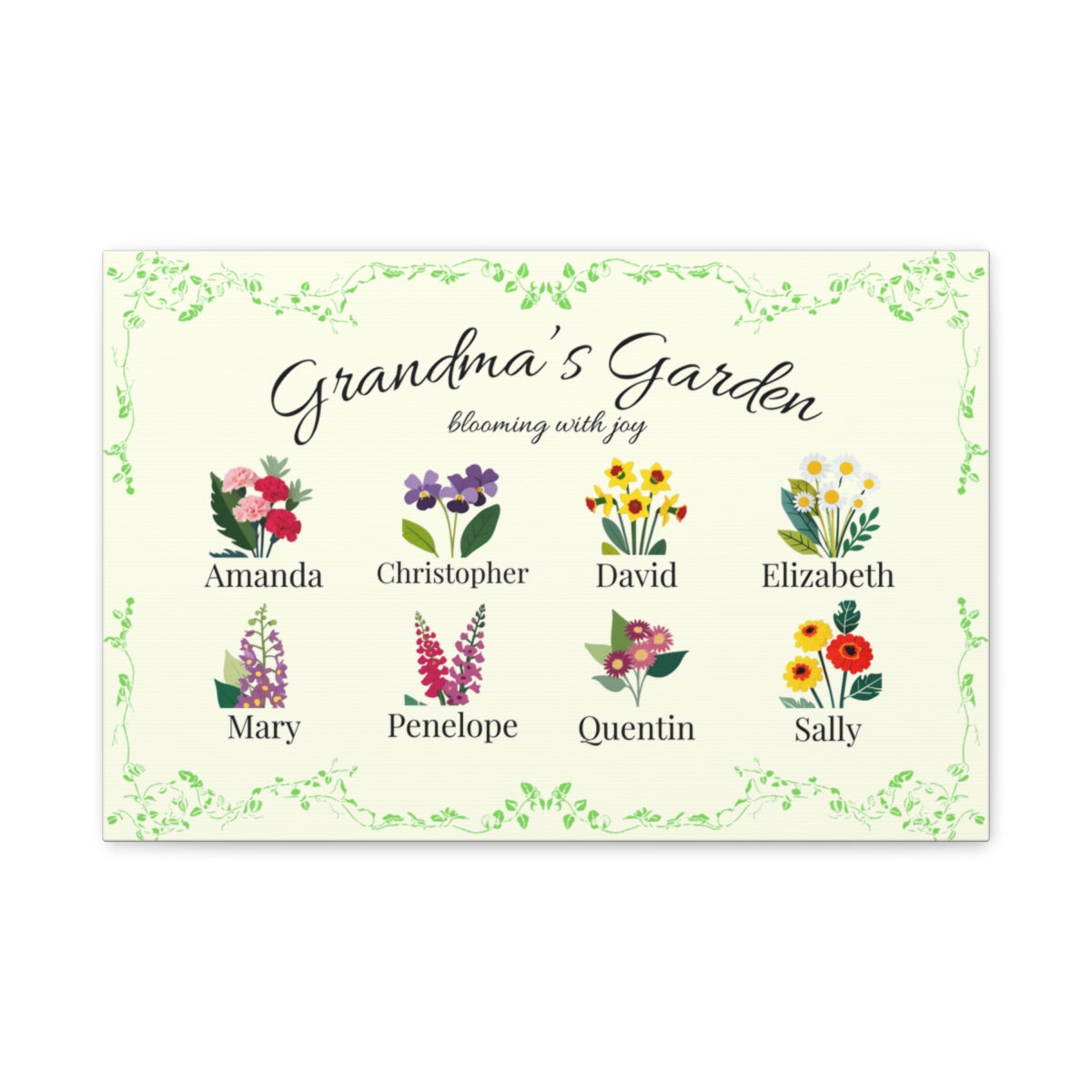Grandma's Garden Wall Canvas