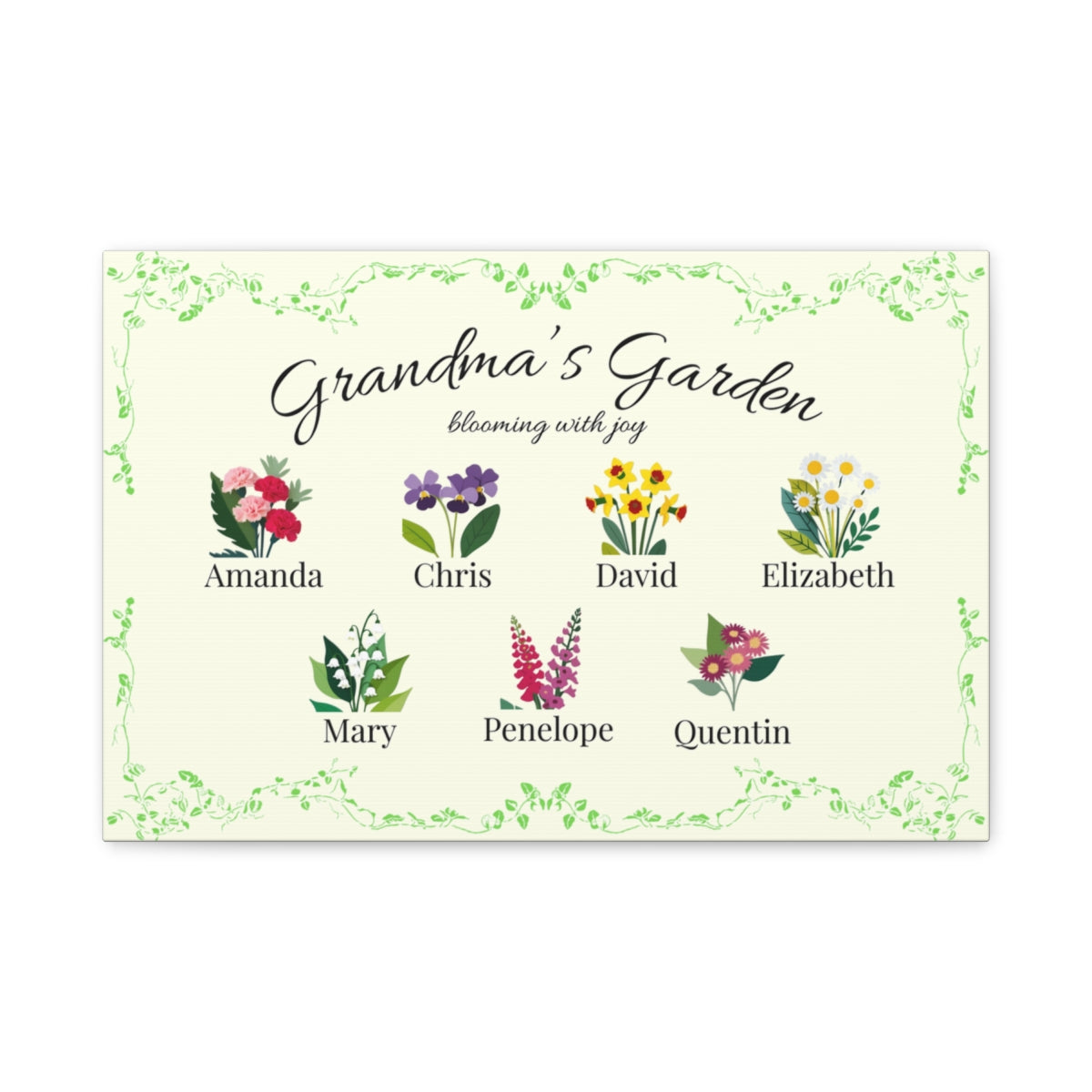 Grandma's Garden Wall Canvas