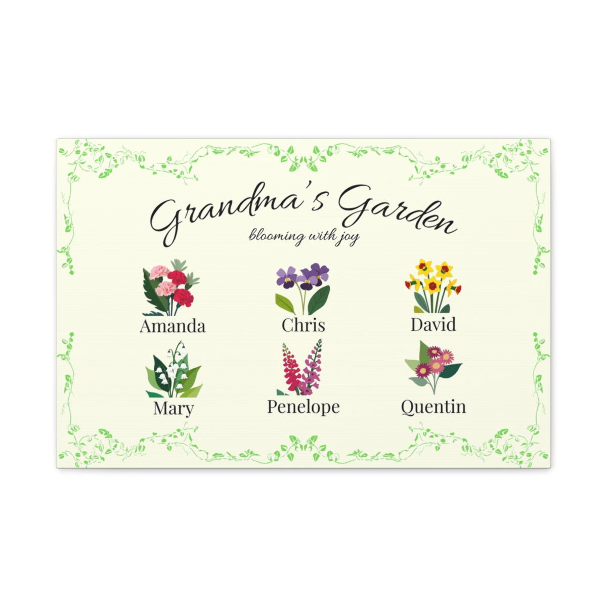 Grandma's Garden Wall Canvas
