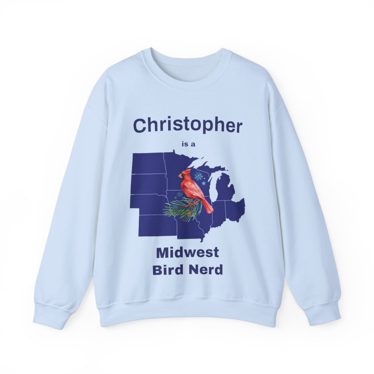 Personalized Midwest Bird Nerd Sweatshirt