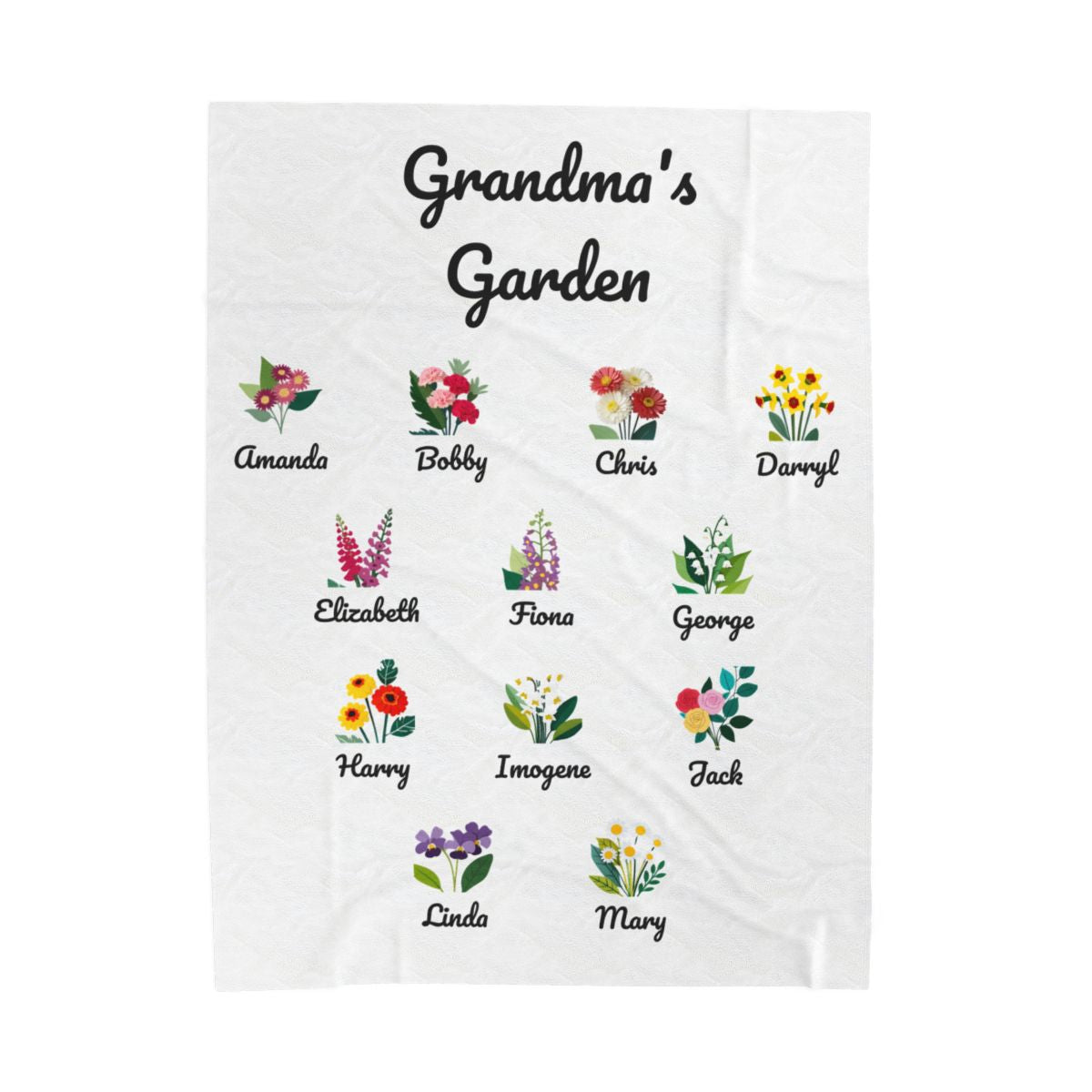 Grandma's Garden Plush Blanket