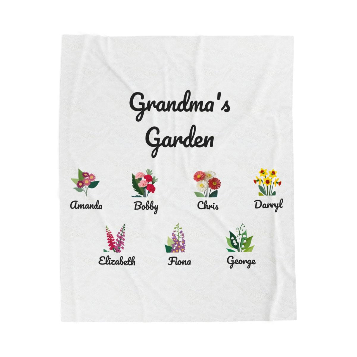 Grandma's Garden Plush Blanket