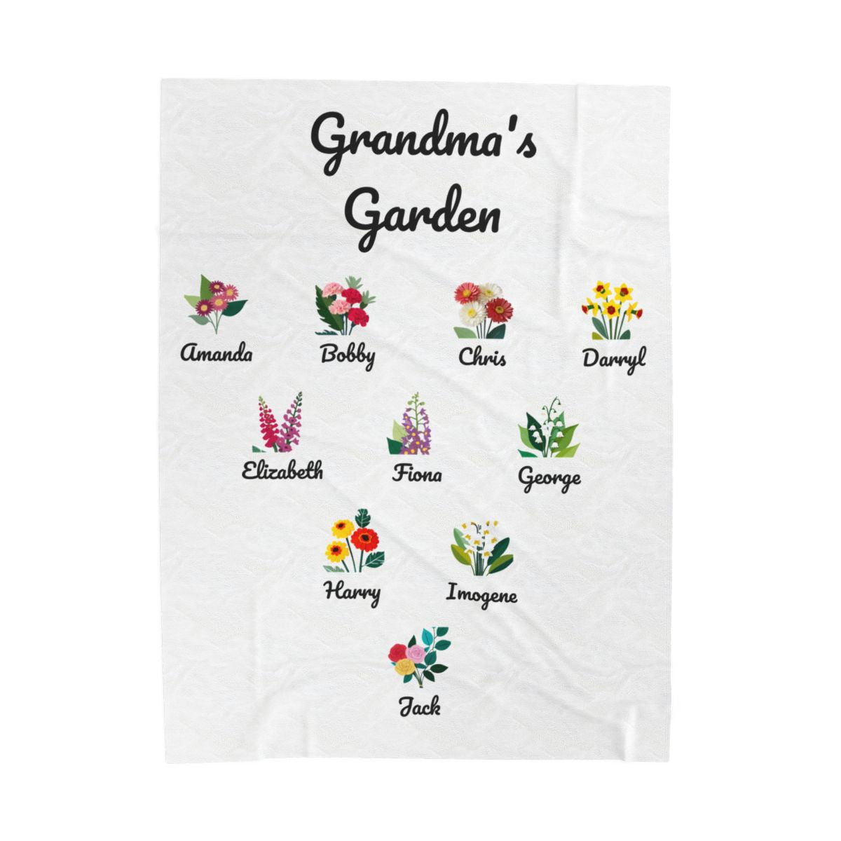 Grandma's Garden Plush Blanket