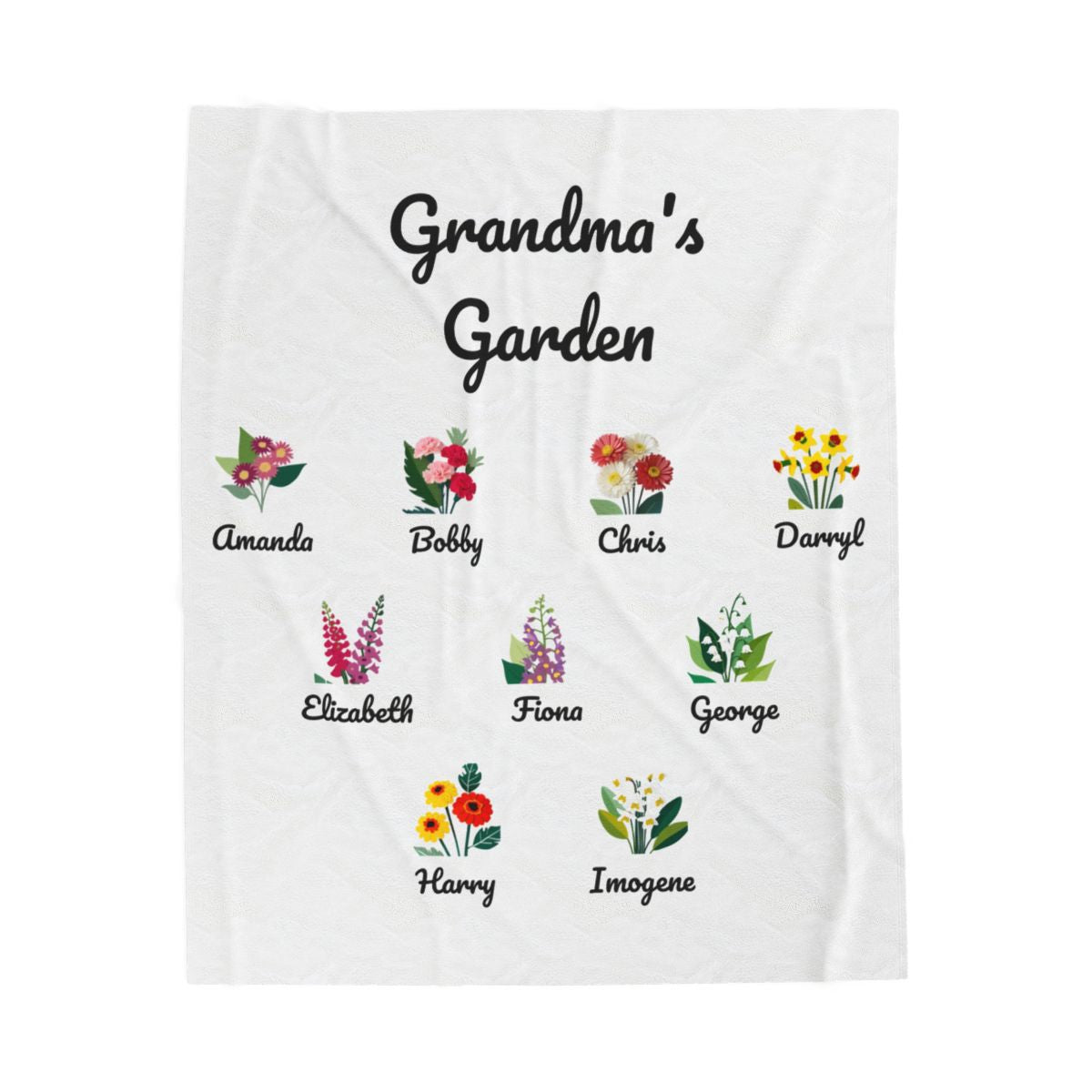 Grandma's Garden Plush Blanket
