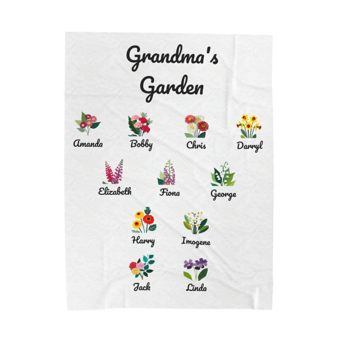 Grandma's Garden Plush Blanket