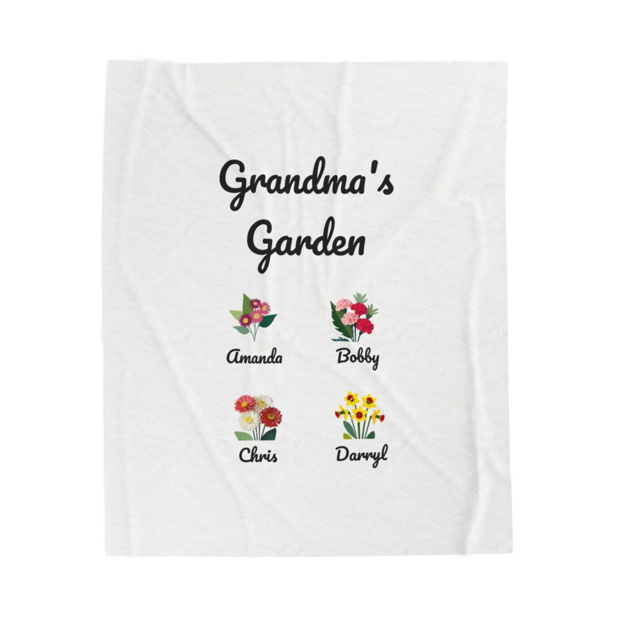 Grandma's Garden Plush Blanket