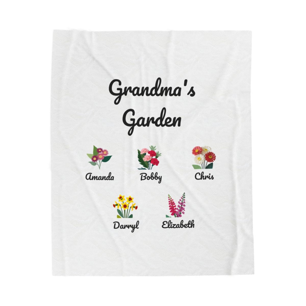 Grandma's Garden Plush Blanket