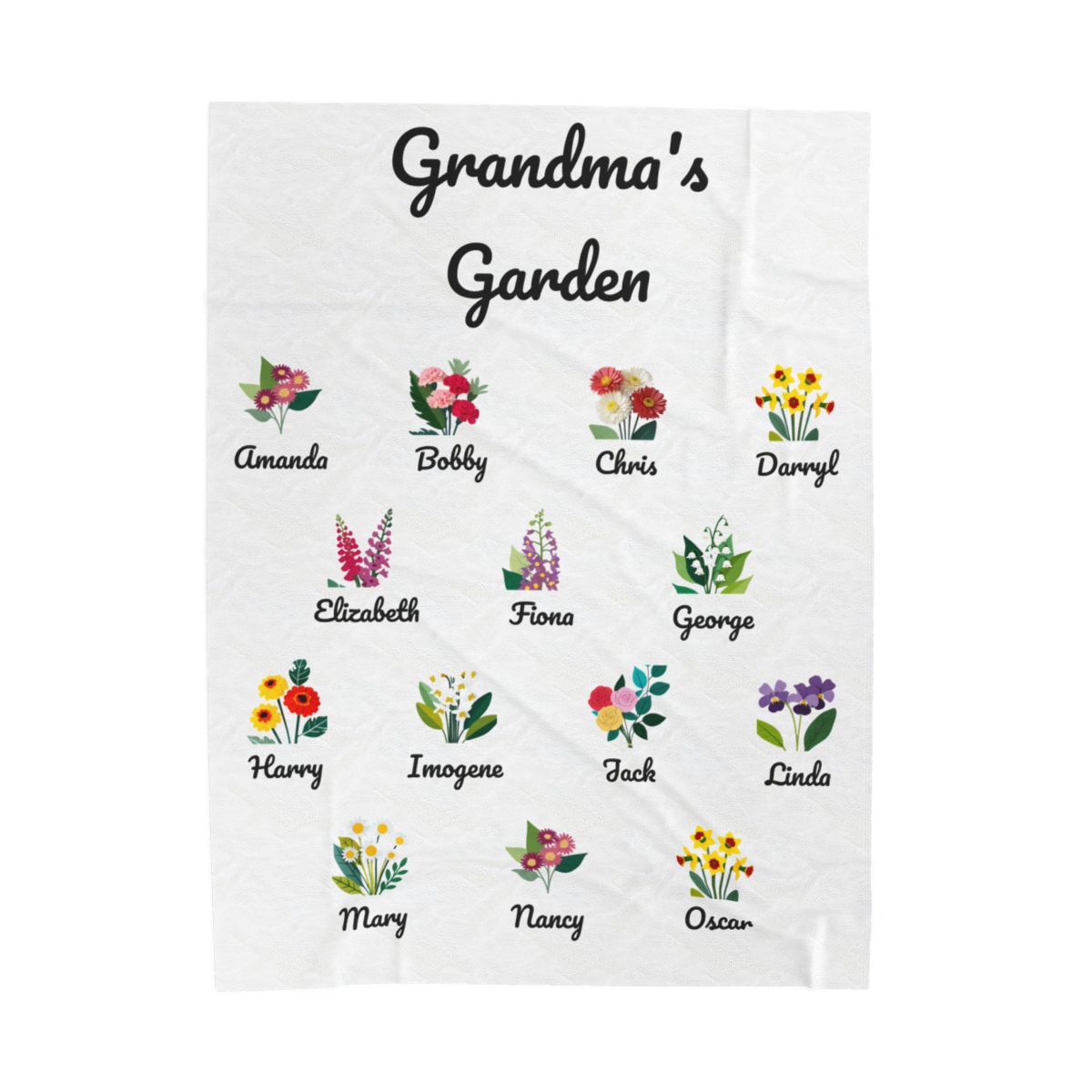 Grandma's Garden Plush Blanket