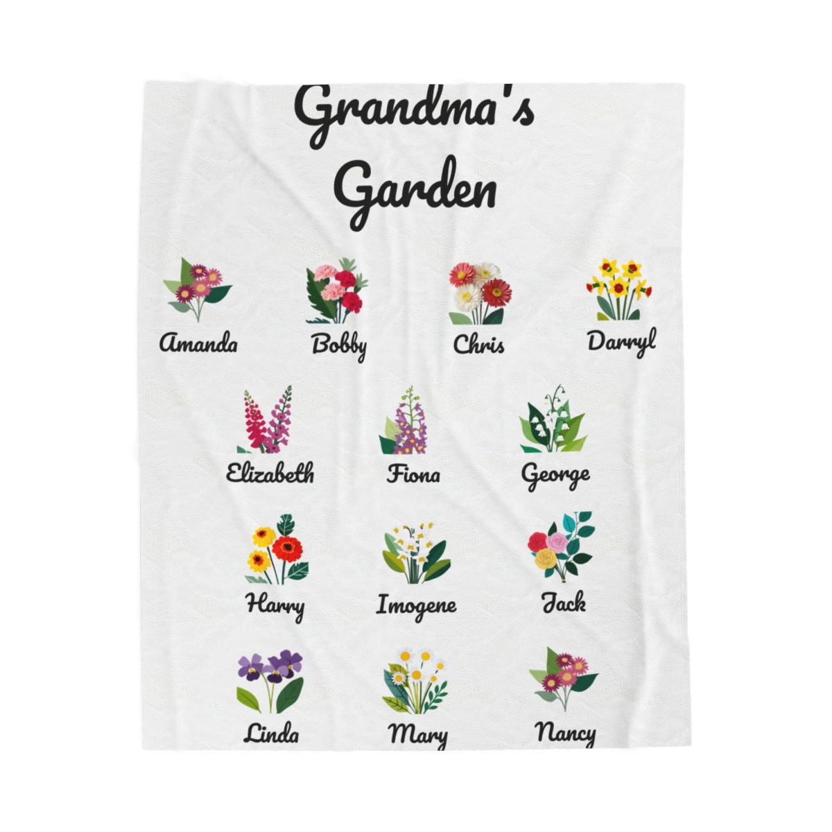 Grandma's Garden Plush Blanket