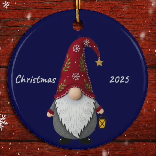 Personalized Folk Gnome Ornament