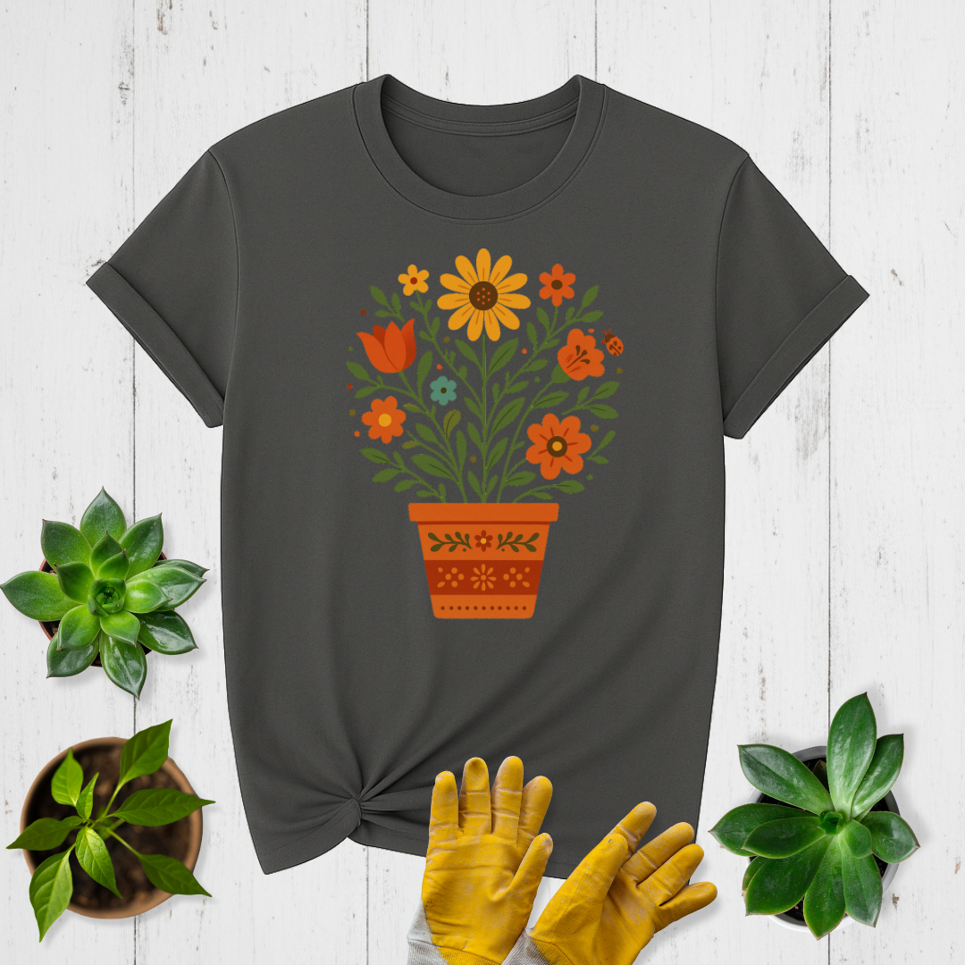 Terracotta Pot Bouquet T-shirt
