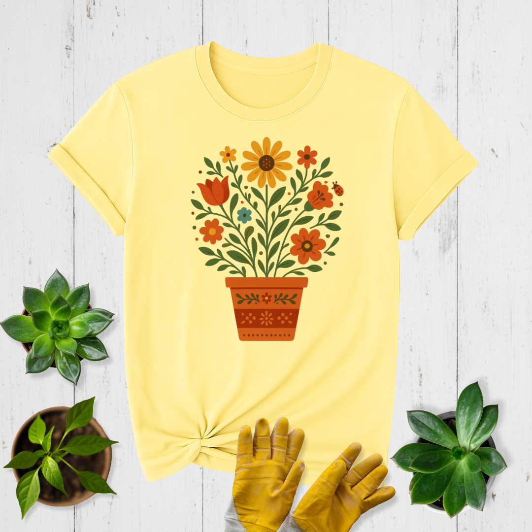 Terracotta Pot Bouquet T-shirt