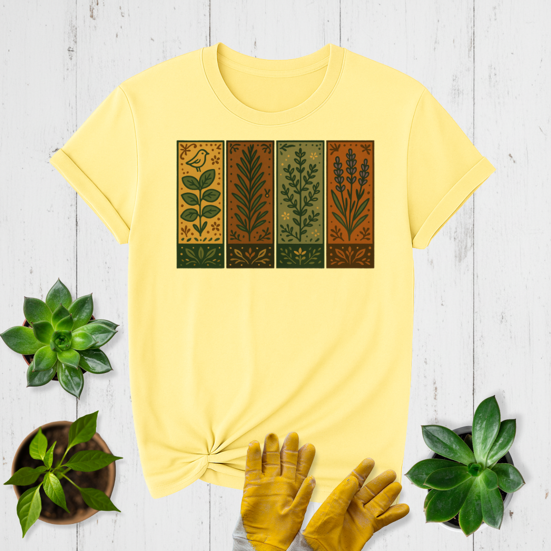 Herb Garden Panels T-shirt