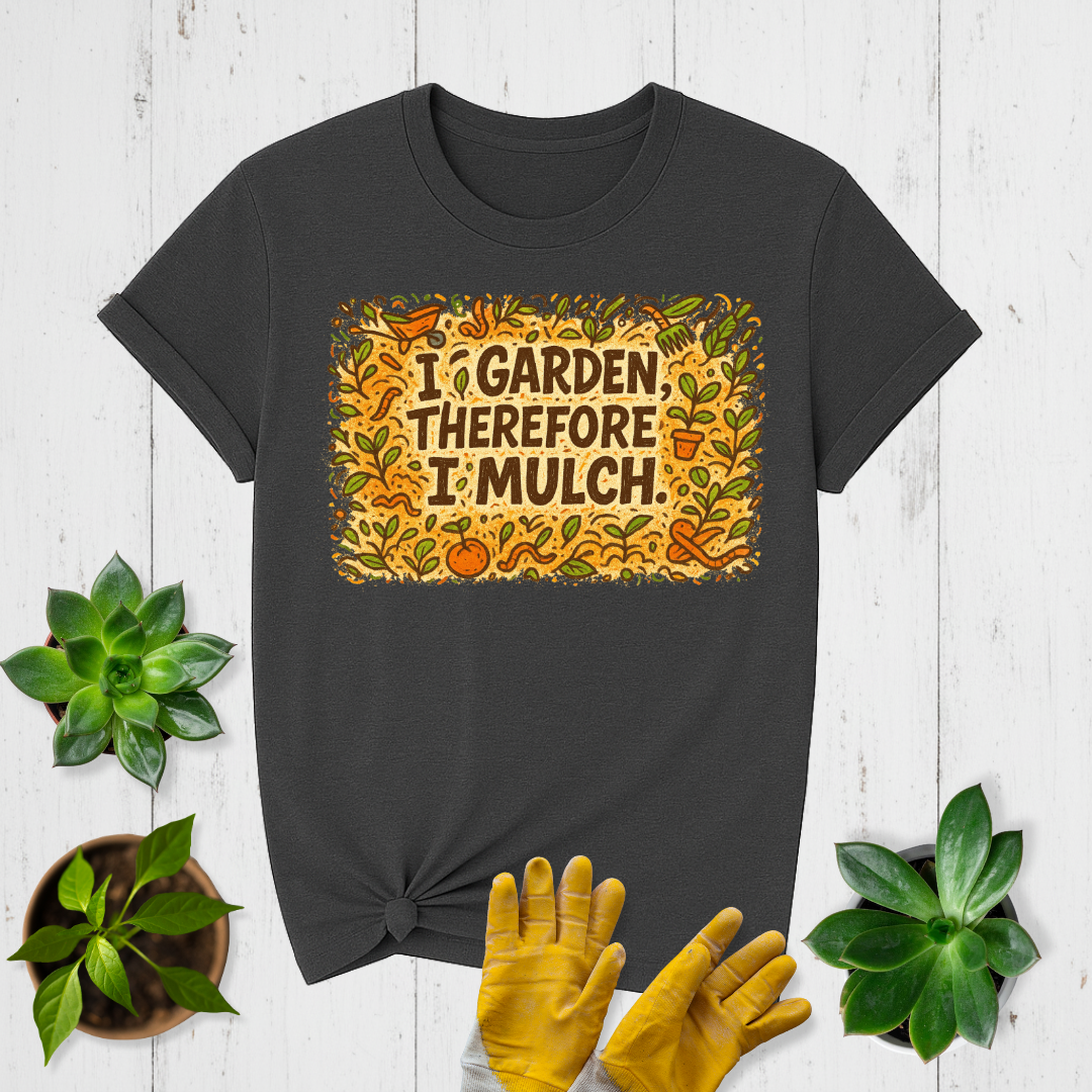 I Garden Therefore I Mulch T-shirt