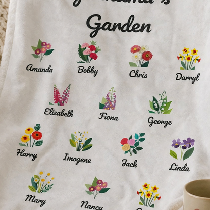 Grandma's Garden Plush Blanket