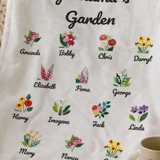 Grandma's Garden Plush Blanket