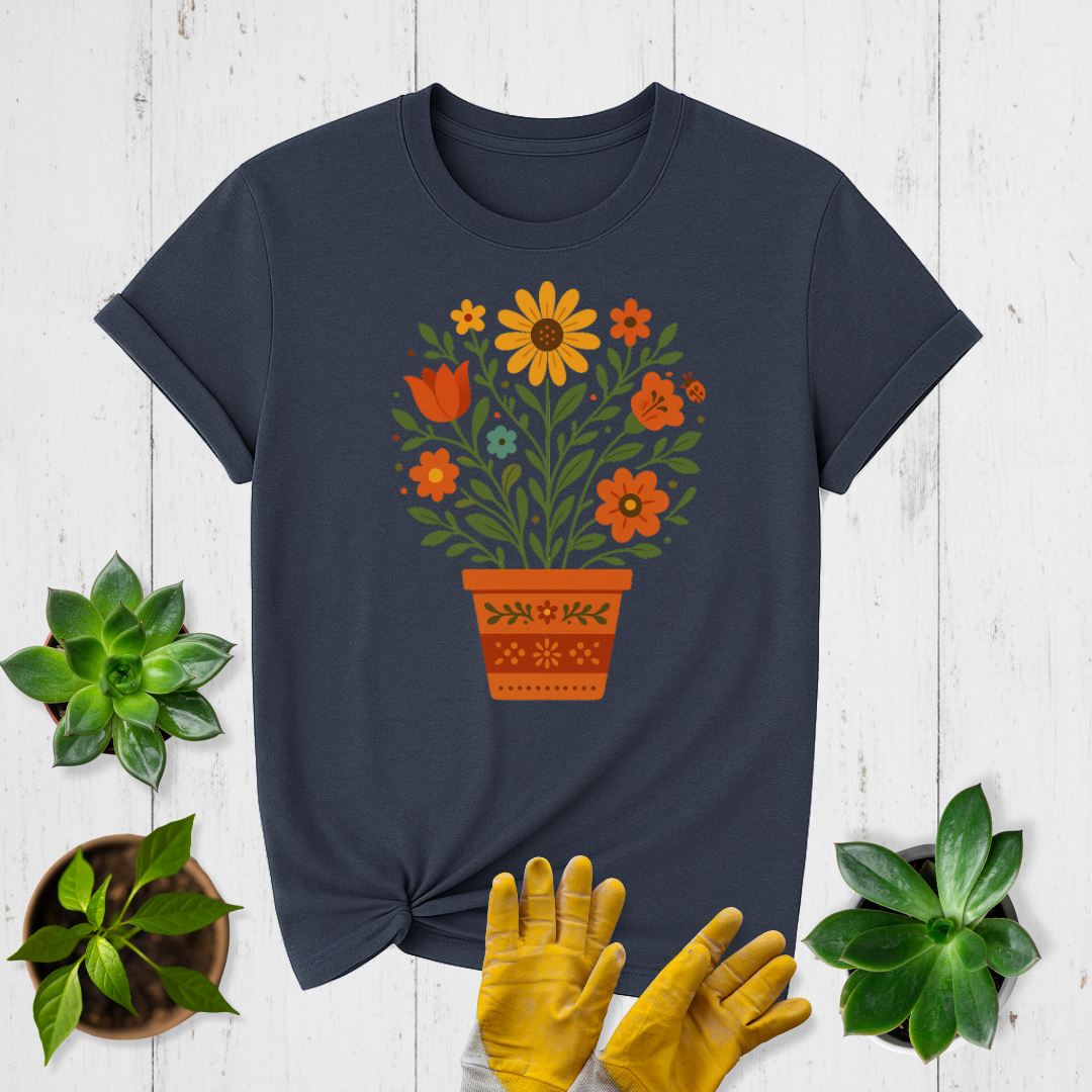 Terracotta Pot Bouquet T-shirt
