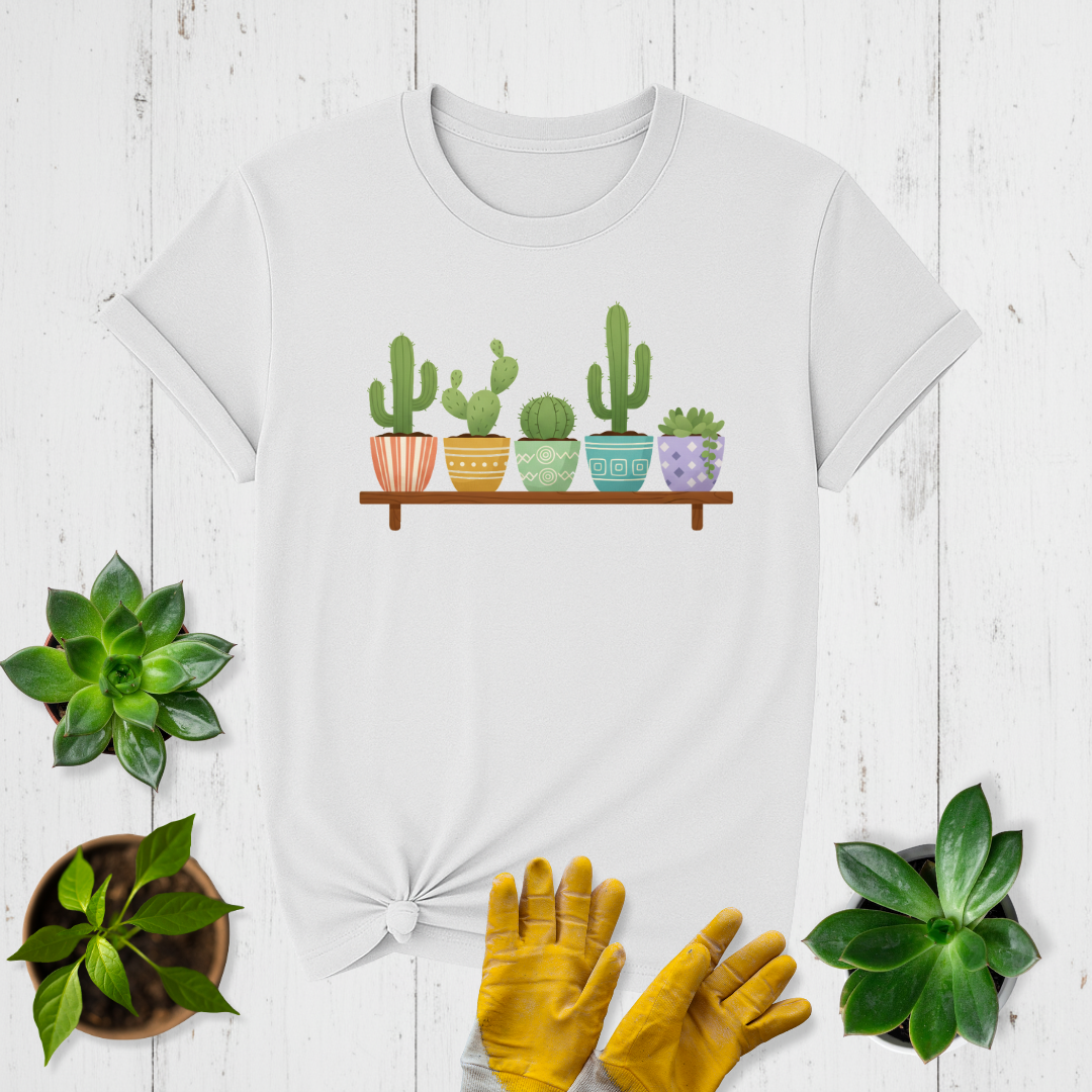Potted Cactus Shelf T-shirt