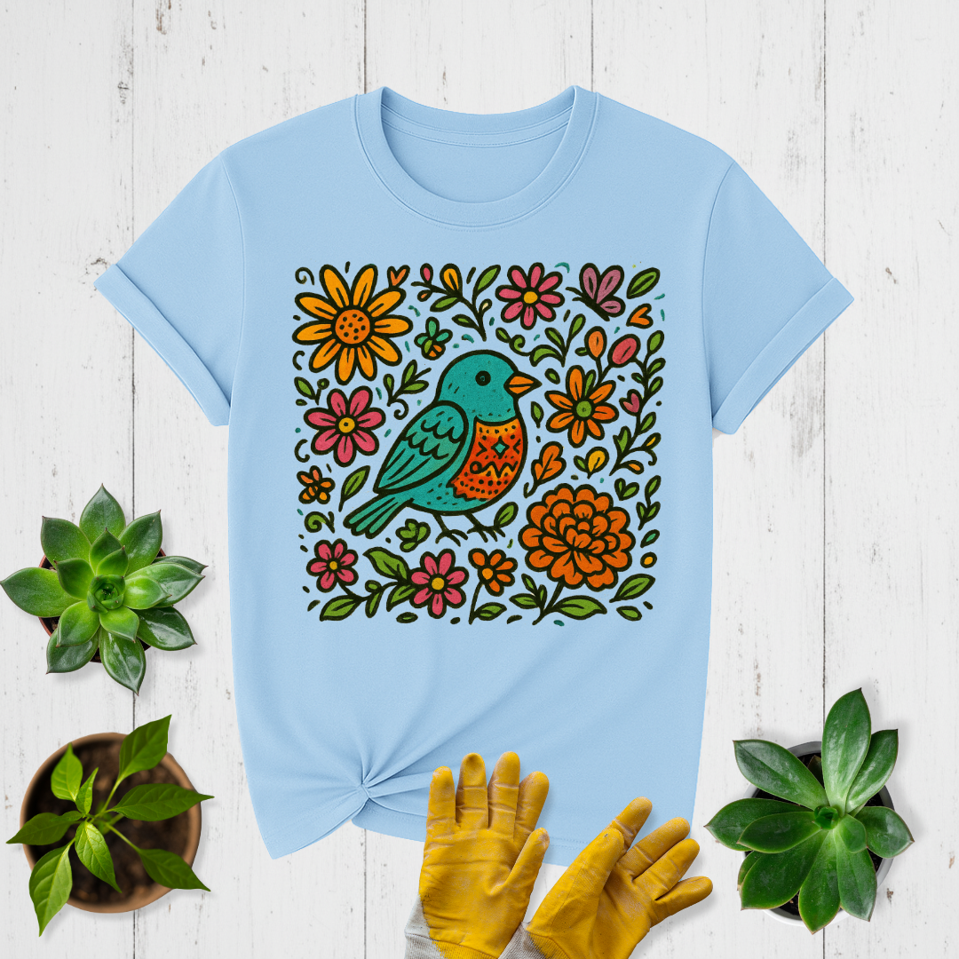 Bird & Blooms T-shirt