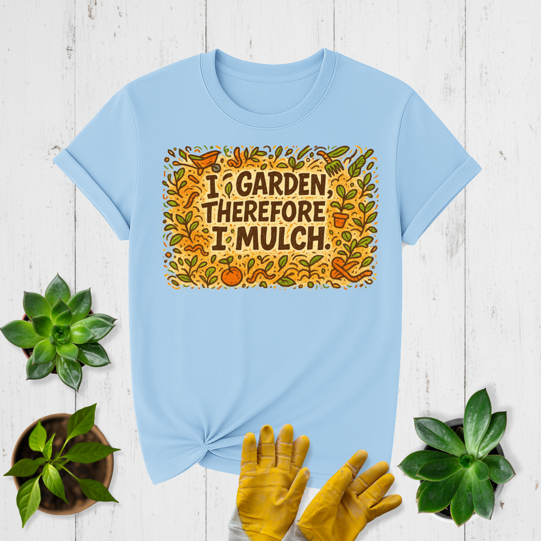 I Garden Therefore I Mulch T-shirt